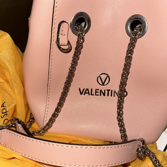 Valentino by Mario Valentino Mini Pink Bucket Bag - Picture 7 of 9